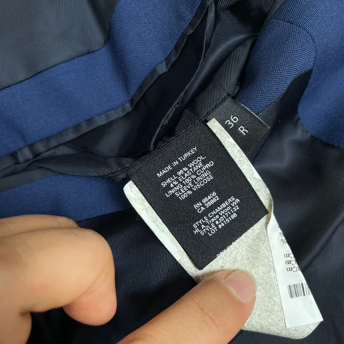 띠어리 Theory 블루네이비 테일러드 투버튼  자켓 36 상품이미지4