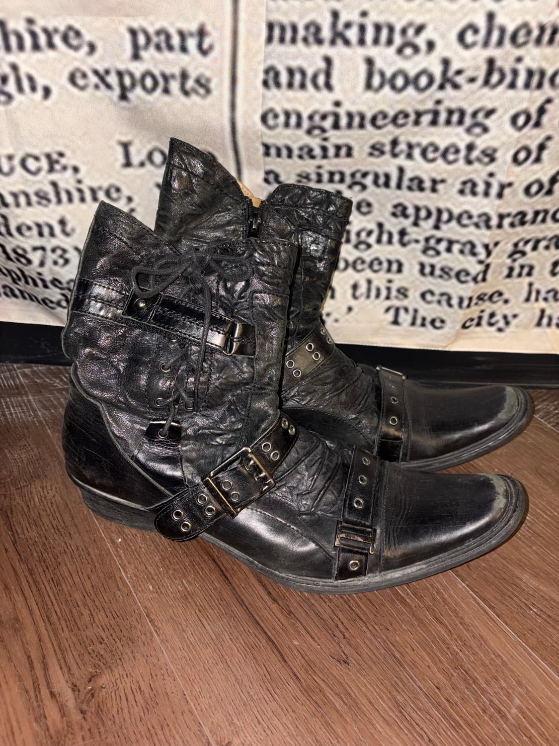 Red cover black western boots 상품이미지7