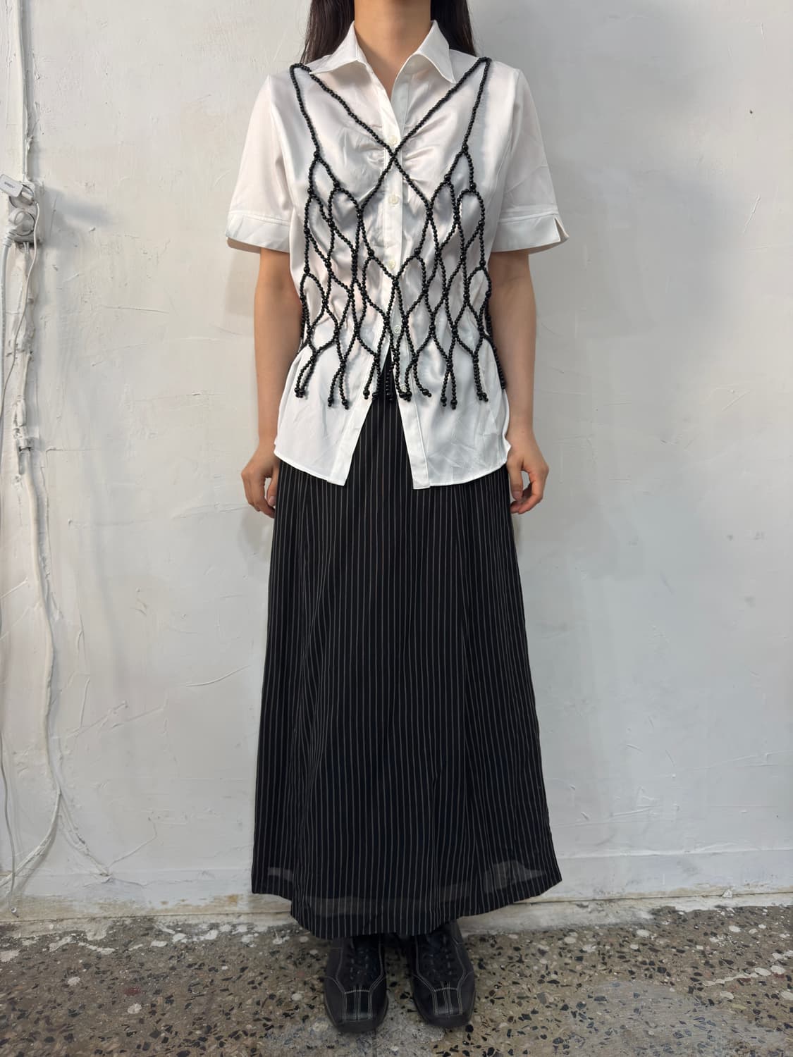 bruno pirttelli stripe long skirt 상품이미지2