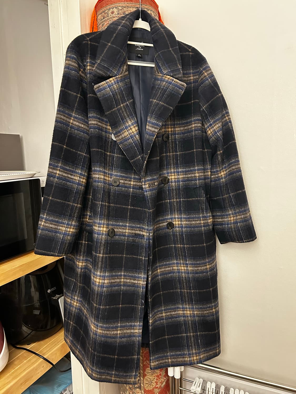 체크 롱 코트 상품이미지1