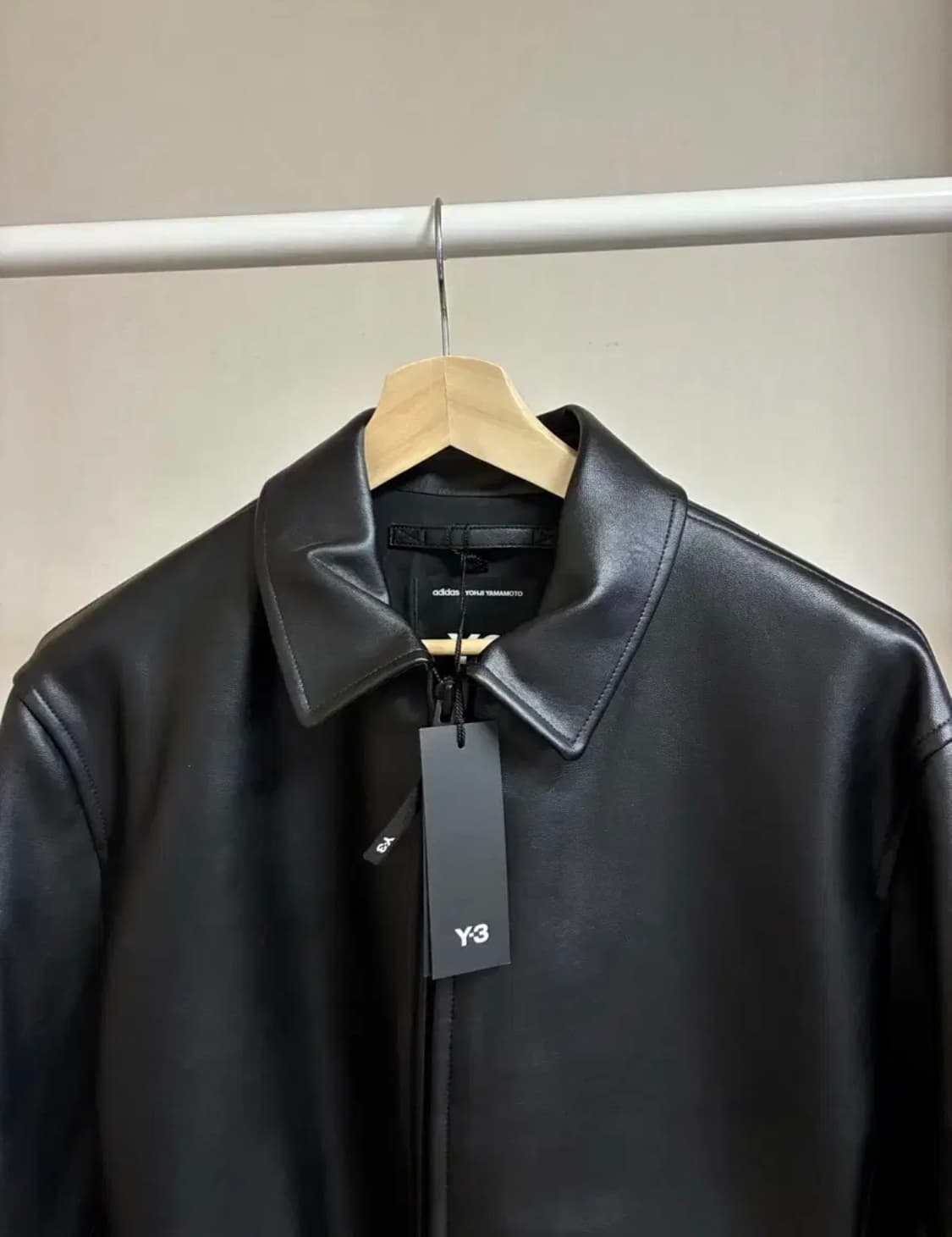 [M]Y-3 싱글 레더자켓 블랙 상품이미지1