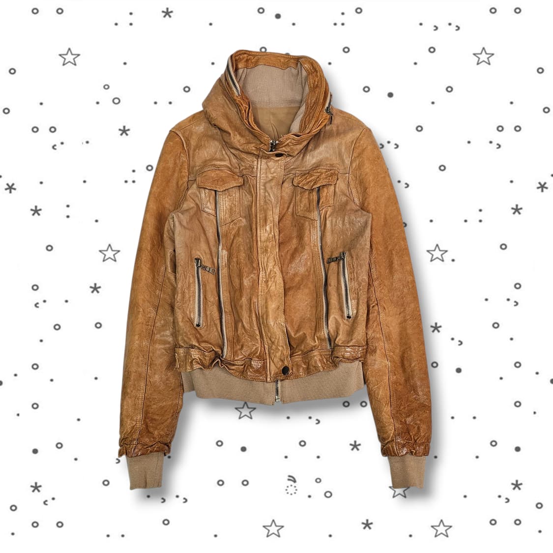 VTG 오렌지 브라운 양가죽자켓 상품이미지1