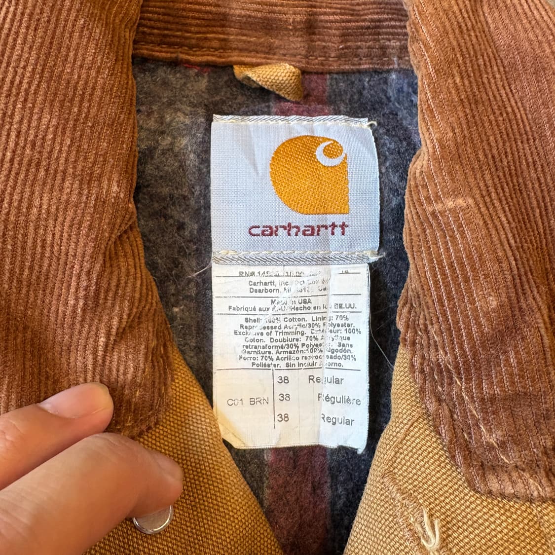 칼하트 정품 미국 생산베이지 덕 초어 자켓 상품이미지5