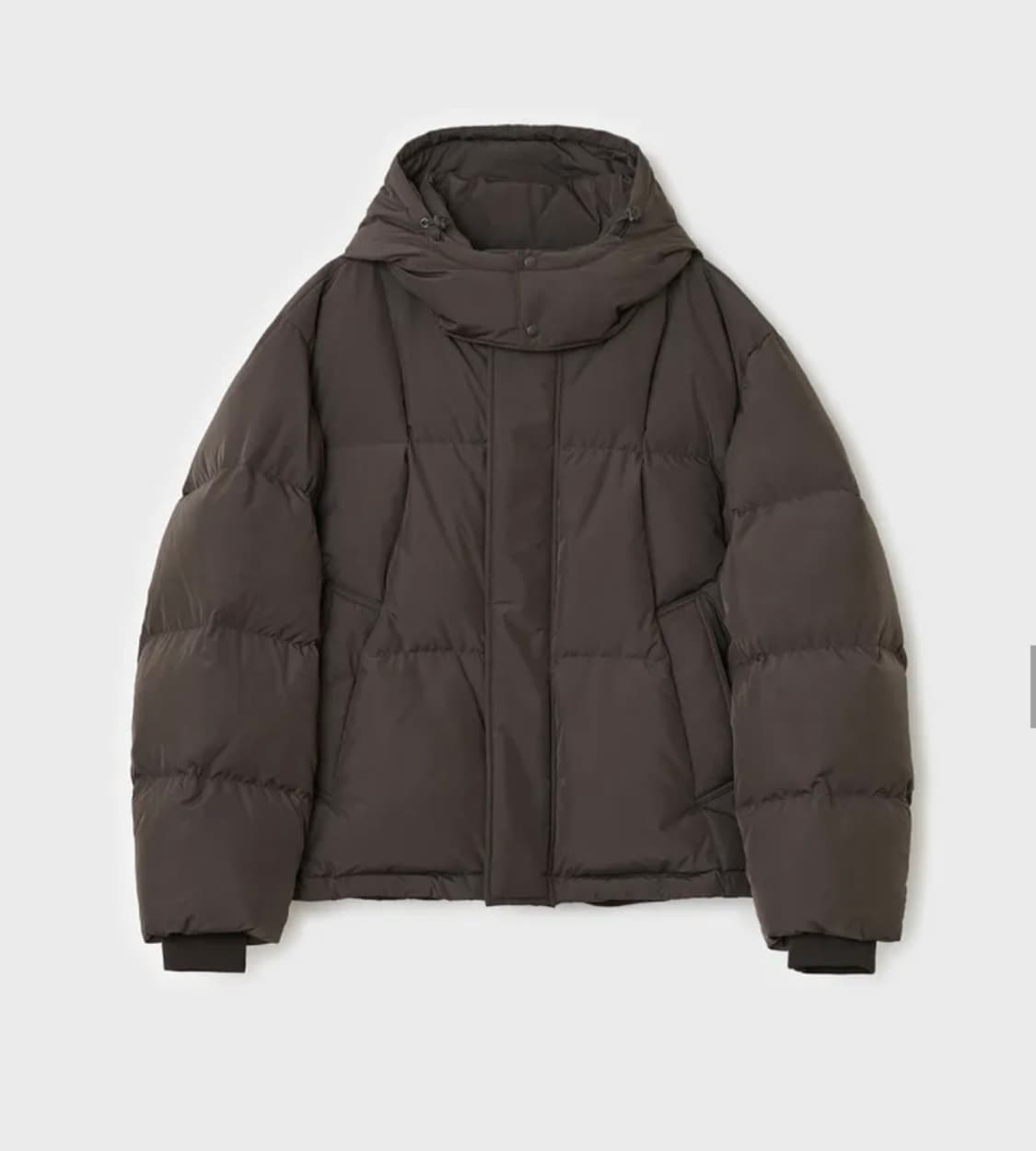 25FW 벨리에 크로스라인 후디스 구스다운 딥브라운 상품이미지3