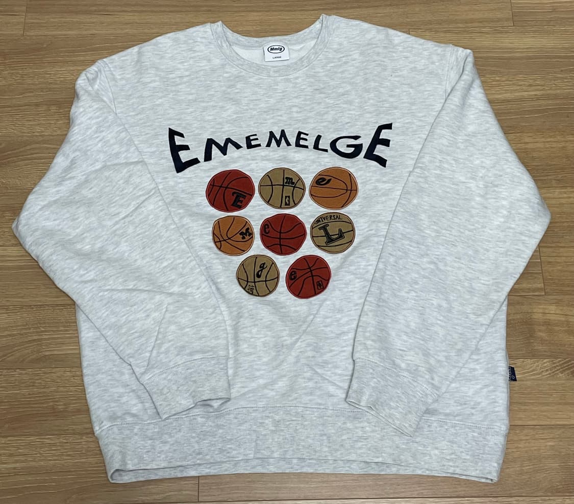 Mmlg 스웨트 셔츠 멜란지 화이트 상품이미지2