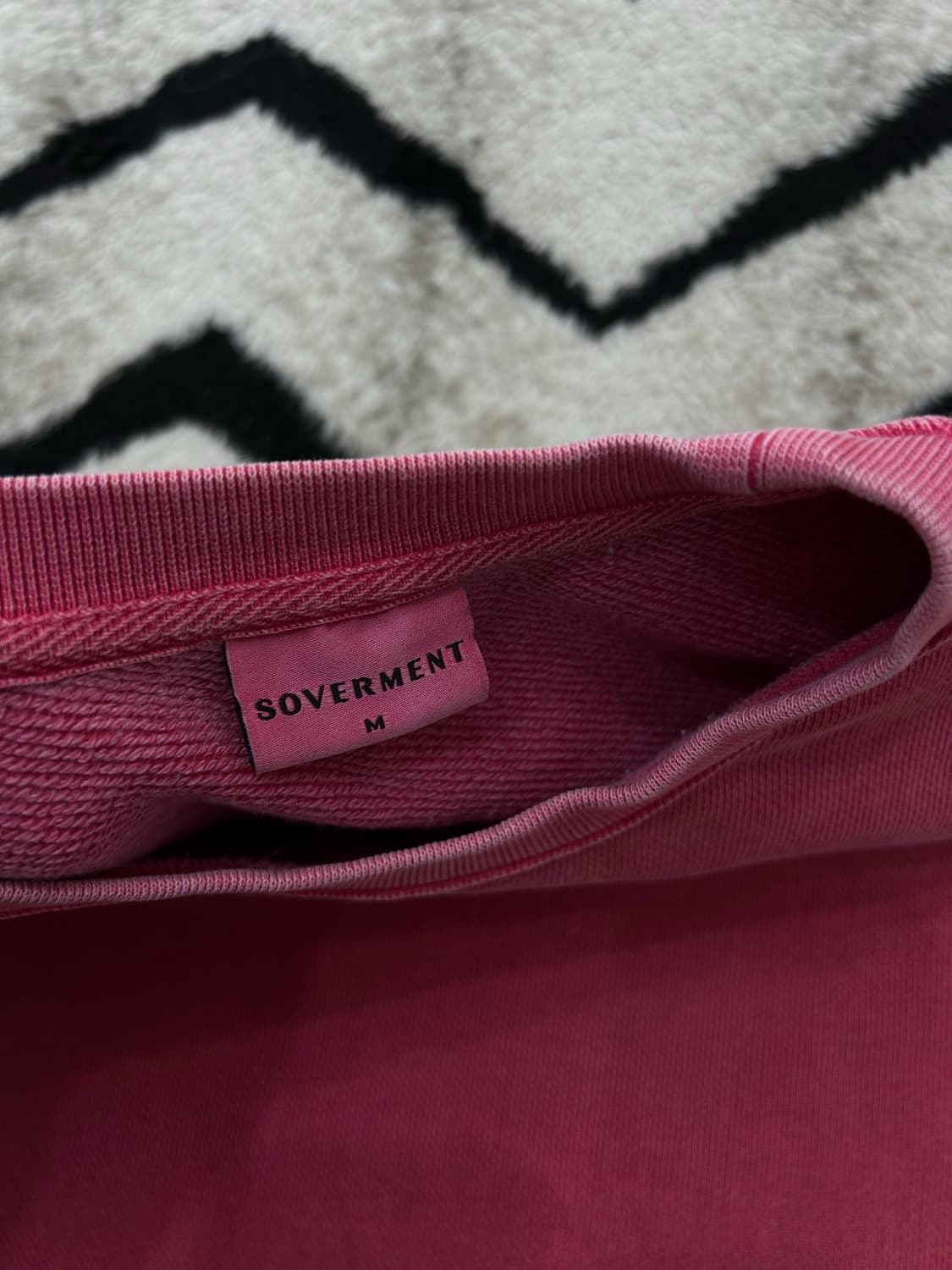 [M]소버먼트 오버핏 피그먼트 맨투맨/핑크 상품이미지4