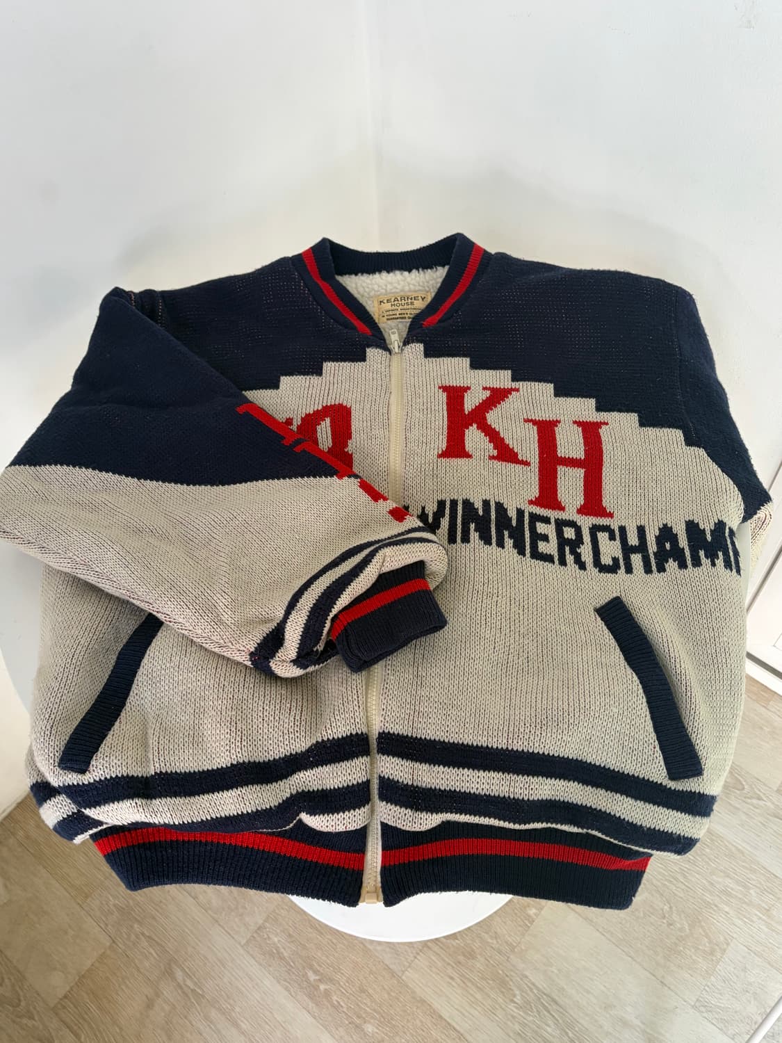 커니하우스 헤비 코위스찬 니트집업 (아이보리) 상품이미지2