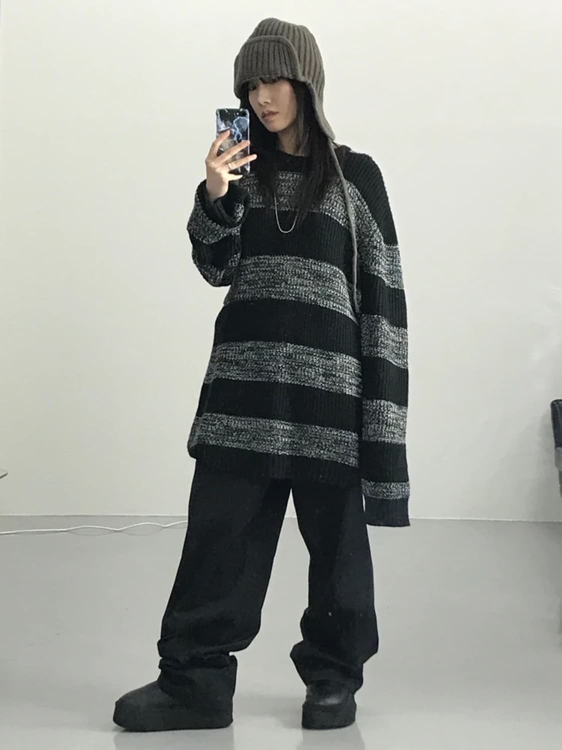 Alpha Magic Loose Stripe Knit Japan Made 상품이미지1