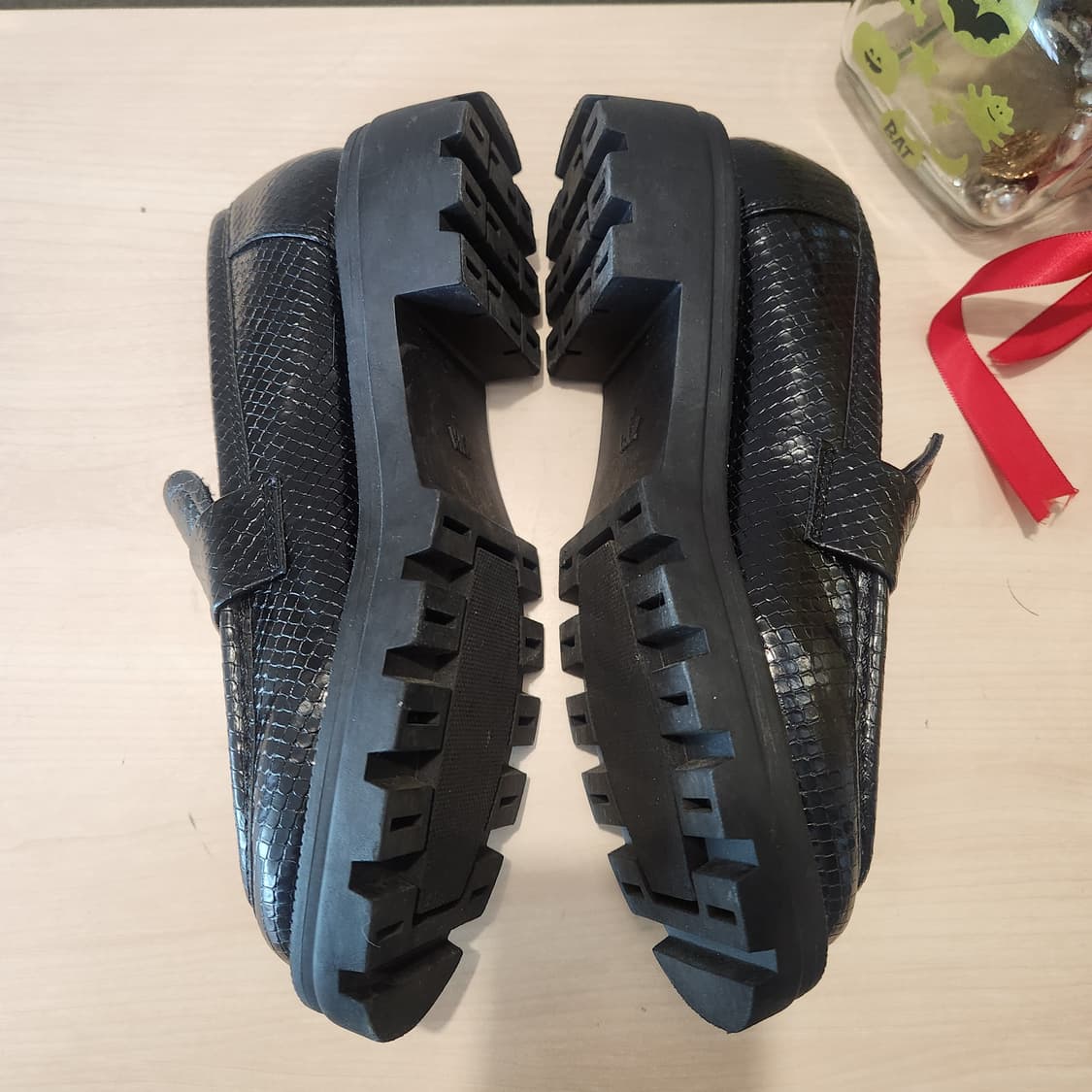 ZARA 청키 로퍼 | 파이톤 패턴 | 230 | 굽4cm 상품이미지6