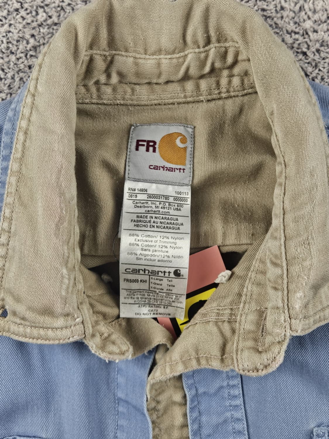 FR칼하트 레이어드 리워크 커스텀 워크 셔츠 ( XL ) / 10644 상품이미지7