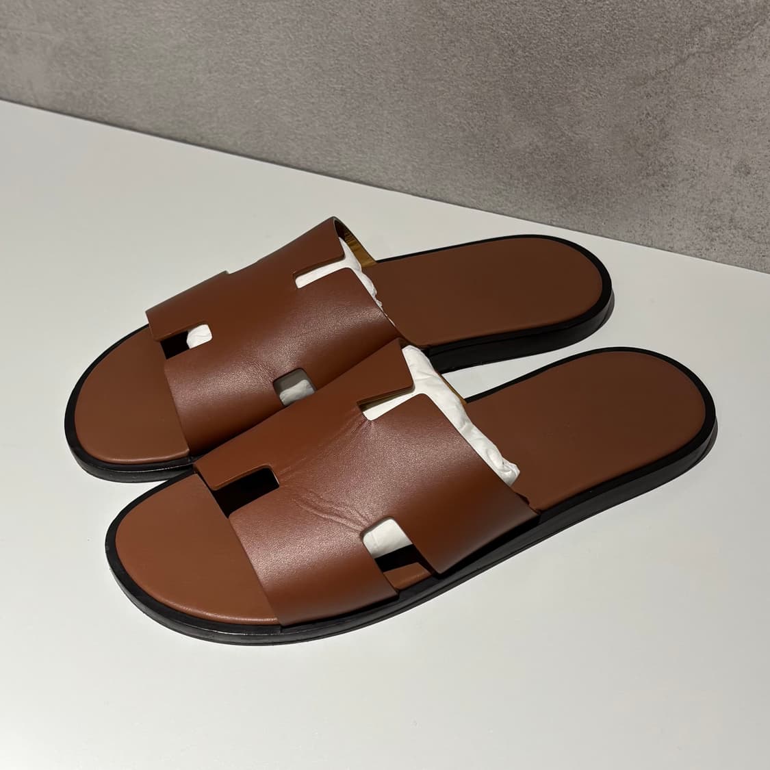 A+ / 43 (270-275) 에르메스 이즈미르 슬리퍼 브라운 상품이미지1