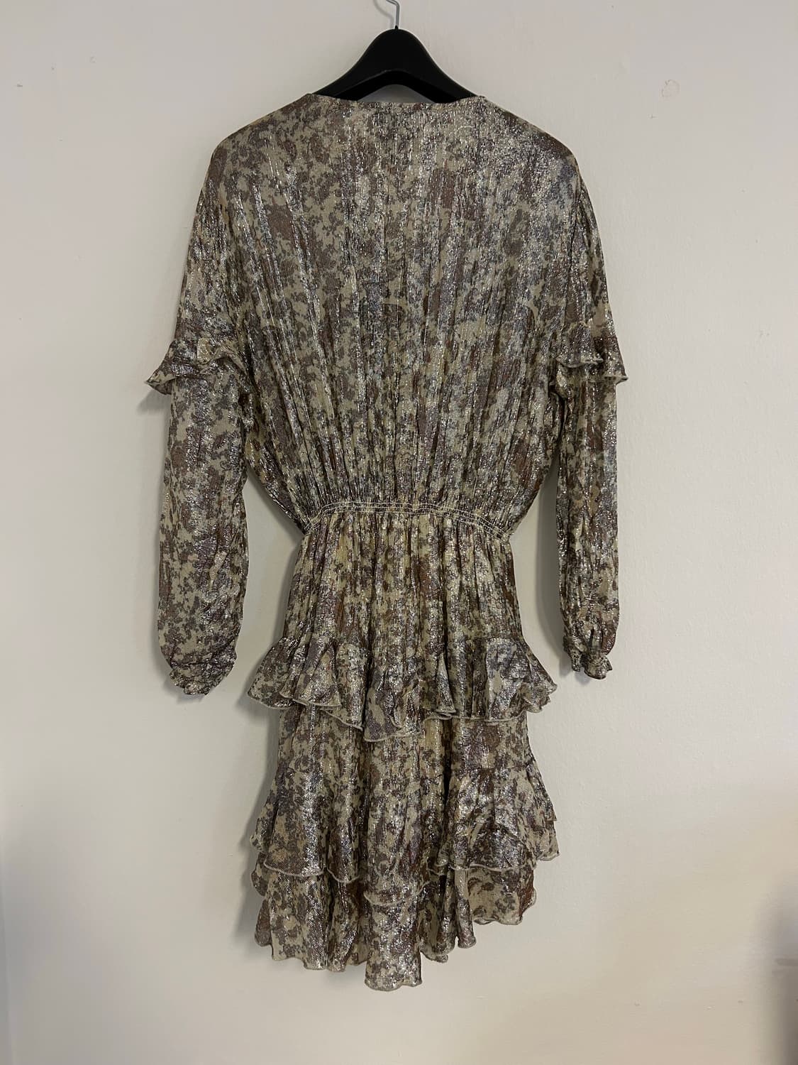 Berenice 베레니스 메탈릭 플라워 프릴 원피스 상품이미지6