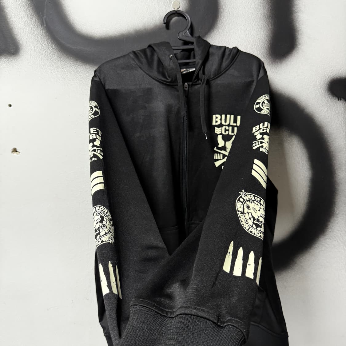 Bullet Club 락 , 고스 펑크 스컬 프린팅 카모 져지 집업 후디 상품이미지4