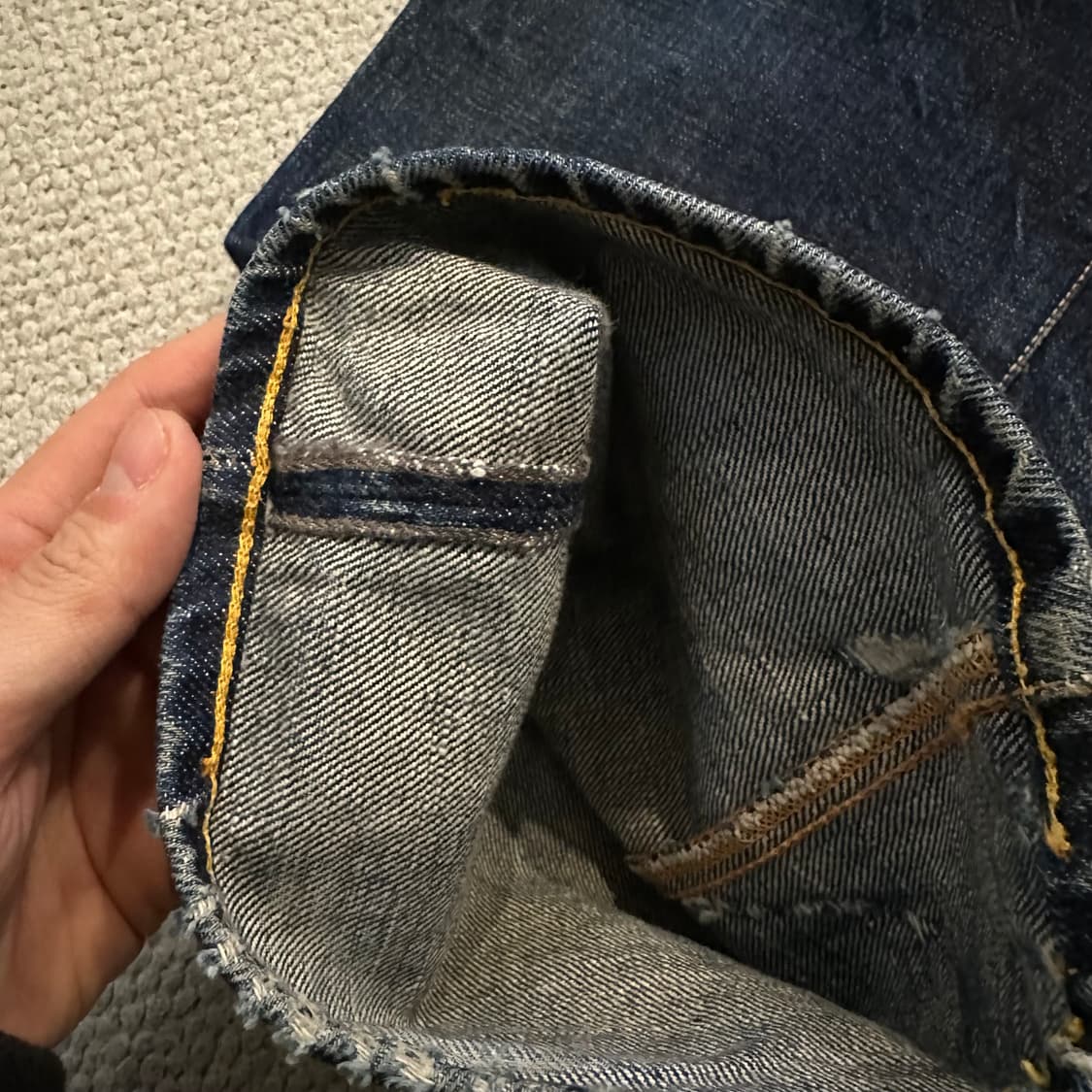 90~00s 에비수 EVISU 야마네 셀비지 데님 상품이미지9