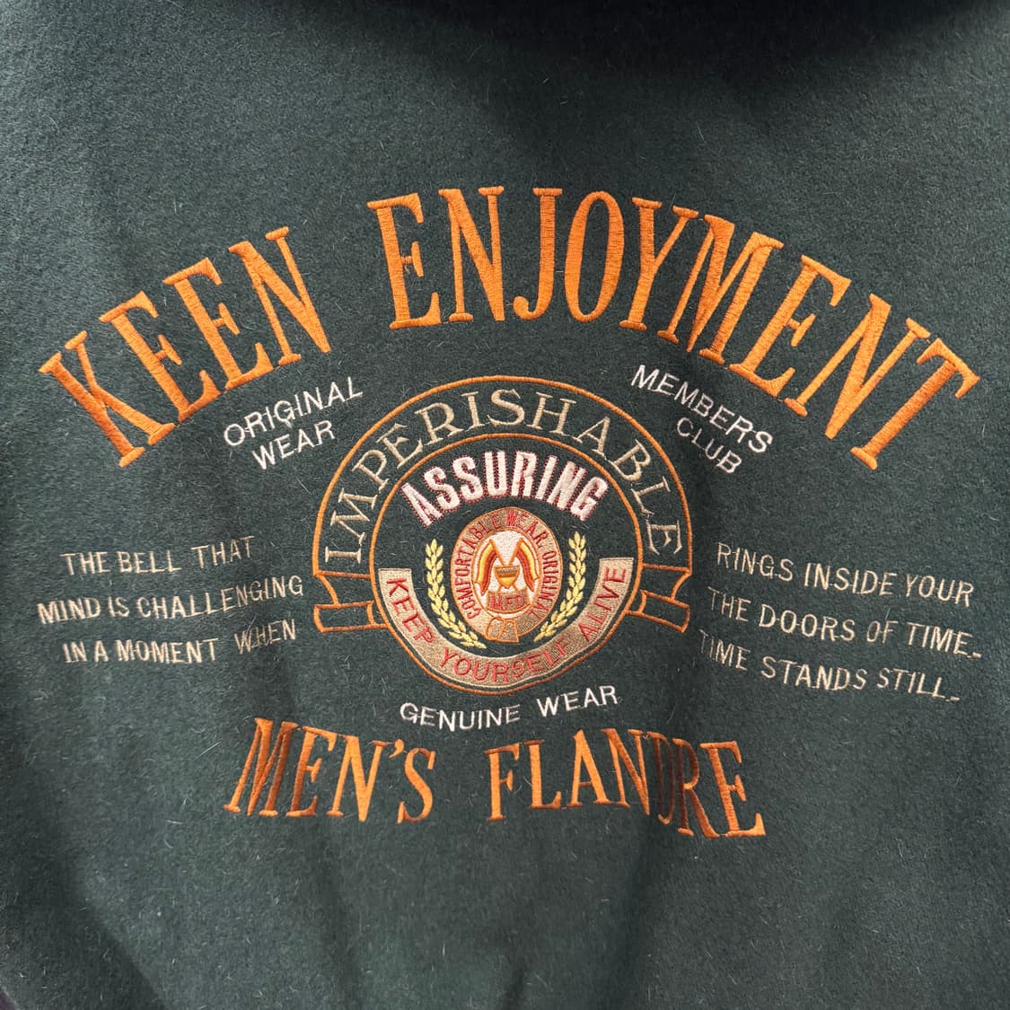 USA VTG 90s 빈티지 레더 바시티 자켓 블랙 카키 배색 상품이미지5