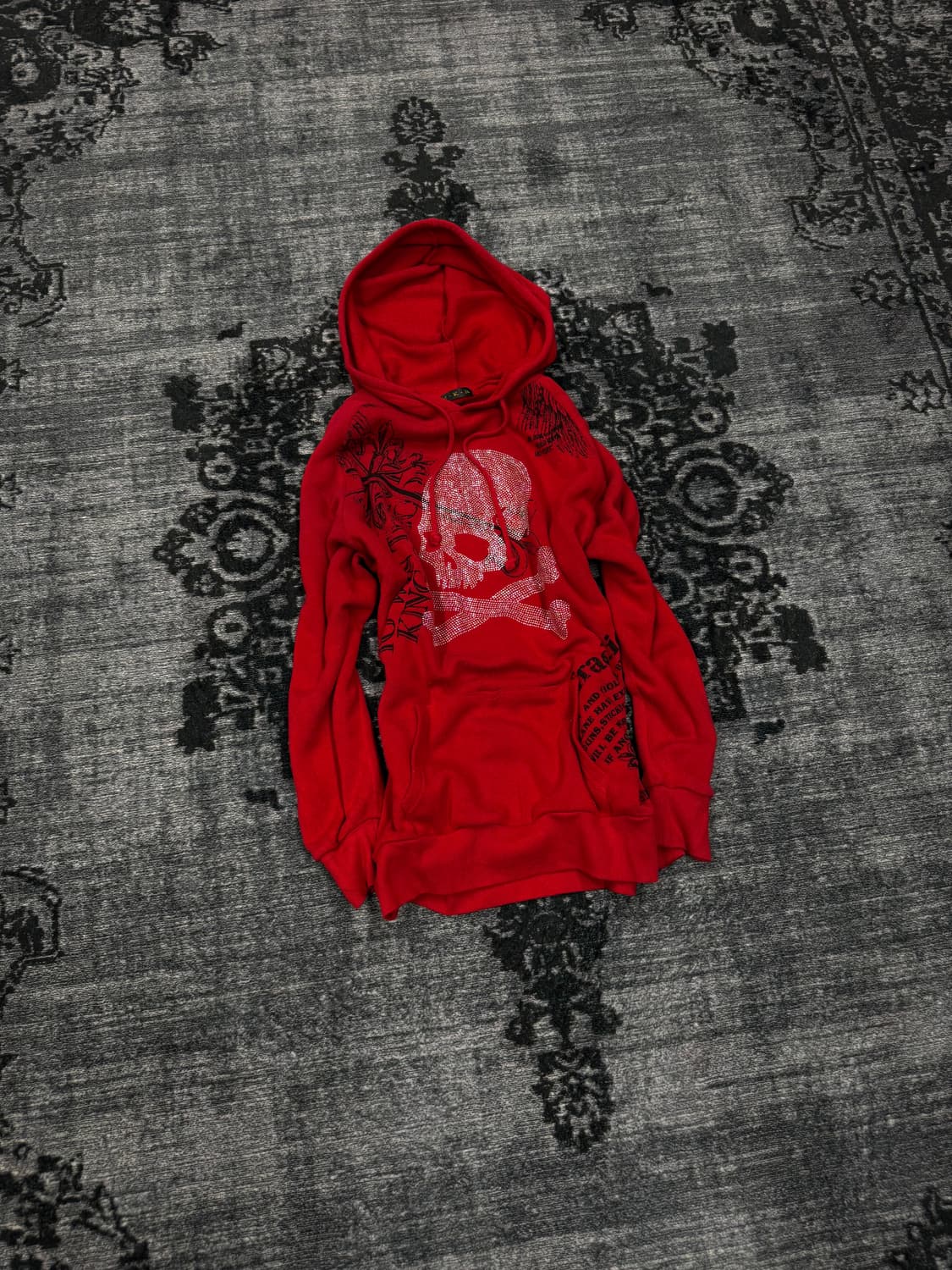 Mkr 00s y2k bizz skull printing hoodie 상품이미지1
