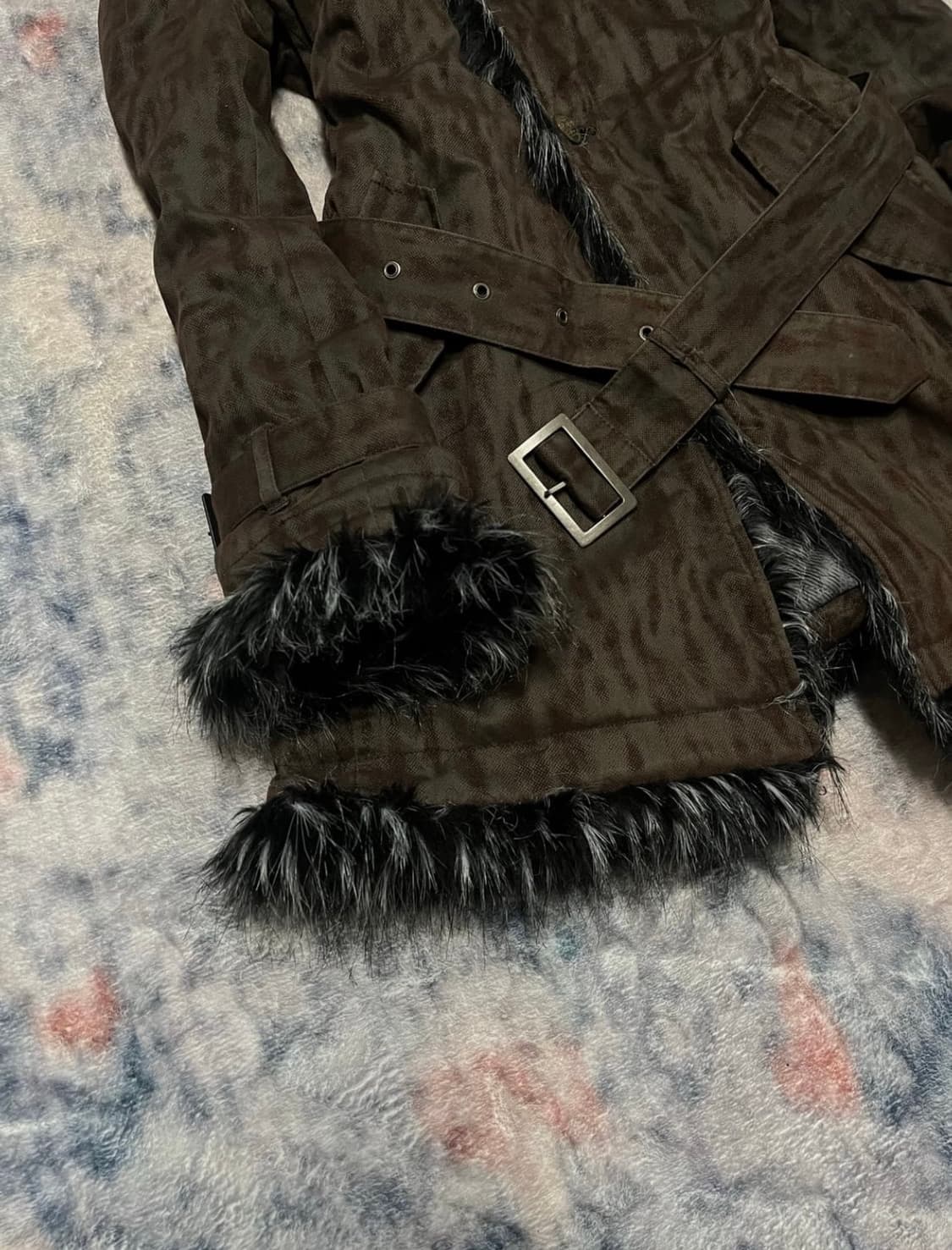 Spinash 00s archive leopard trimming fur 상품이미지4