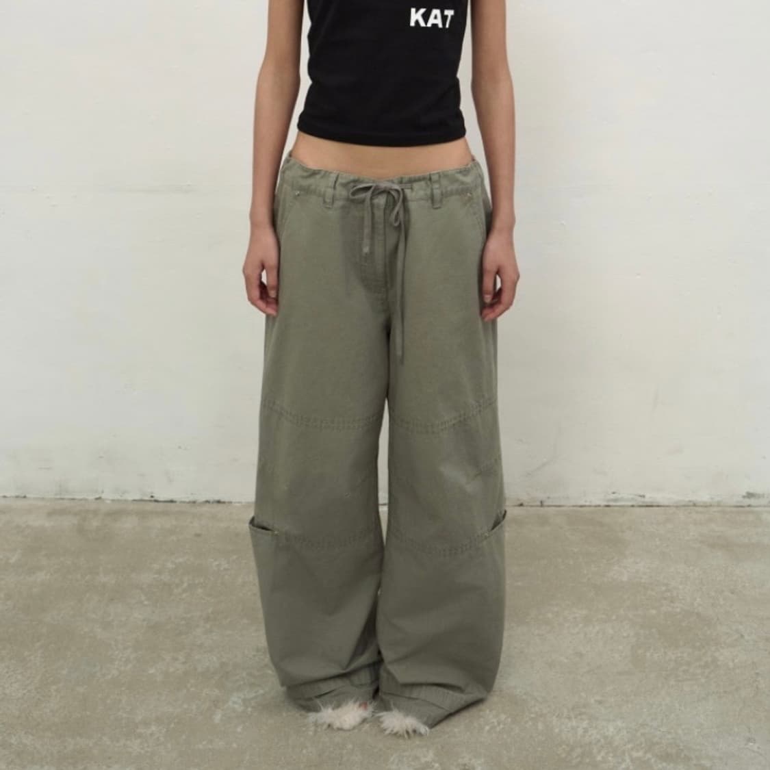 엘씨디씨 티엠 : WASHED STRING WIDE-LEG TROUSER 상품이미지2