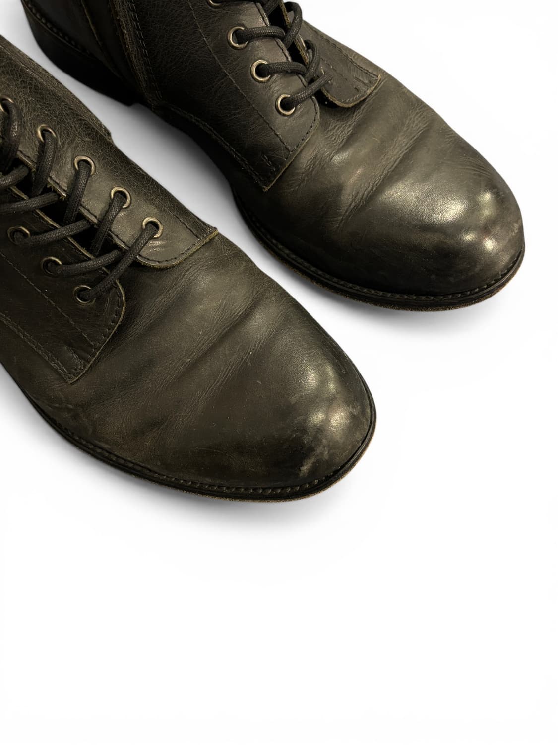 PADRONE Black Lace-Up Zip Boots Size 43 상품이미지5