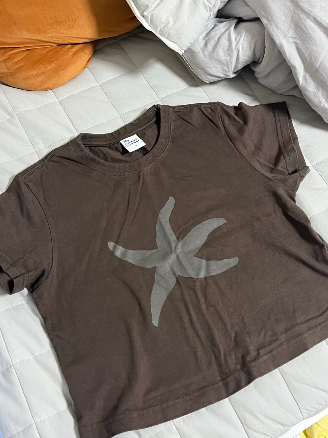 더콜디스트모먼트 TCM starfish logo crop T (brown 상품이미지1