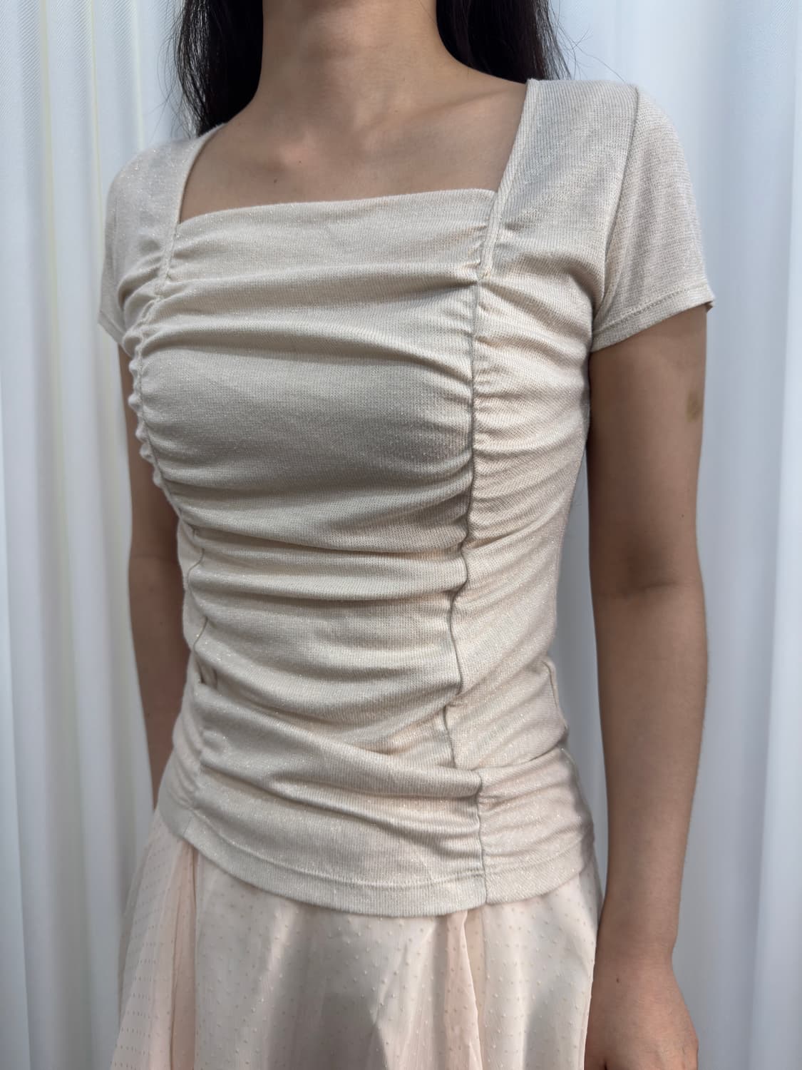 glitter shirring top 상품이미지2