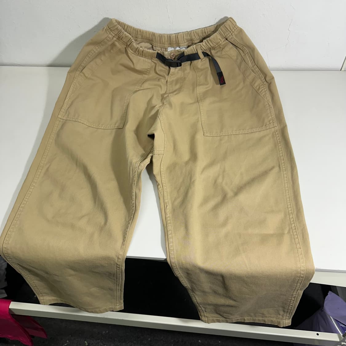 L 그라미치 베이지 레귤러핏 코튼 퍼티그팬츠 상품이미지3