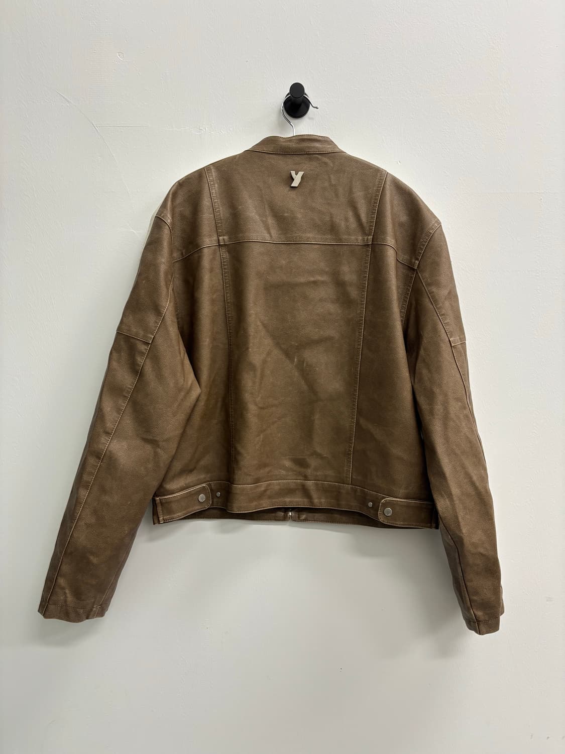 유즈 YUSE 브라운 크롭 레더 자켓 상품이미지3