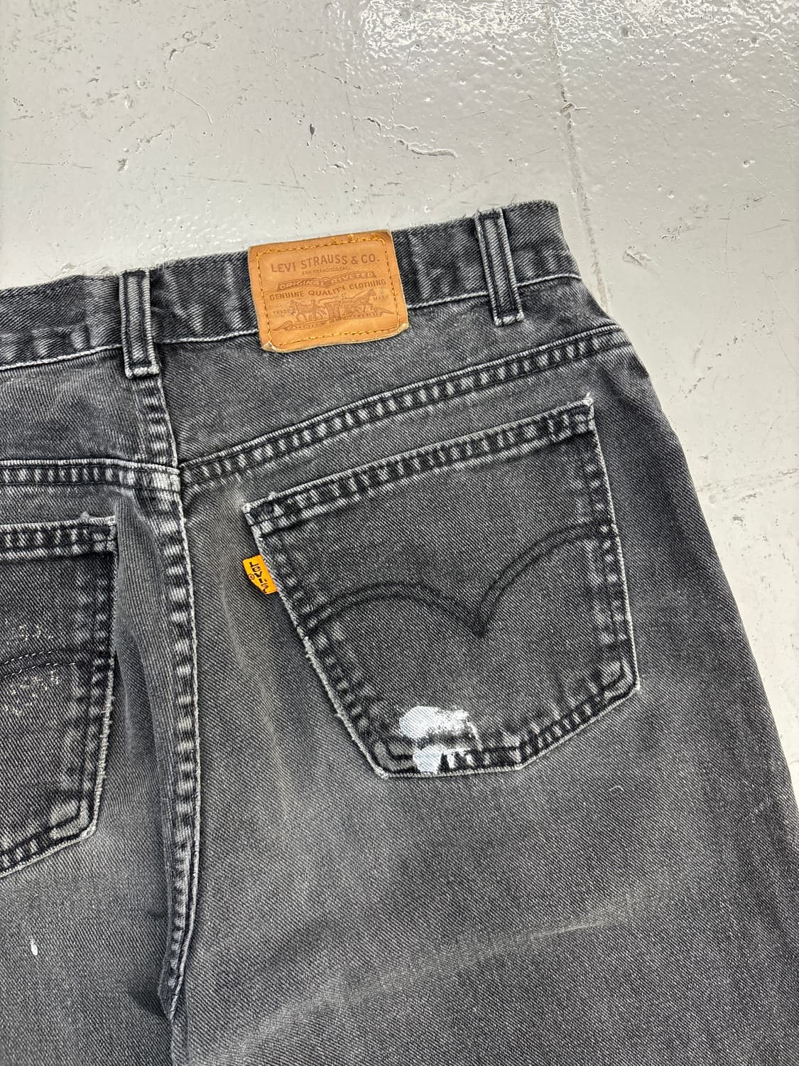 90's 리바이스 50619 오렌지탭 흑청  상품이미지7