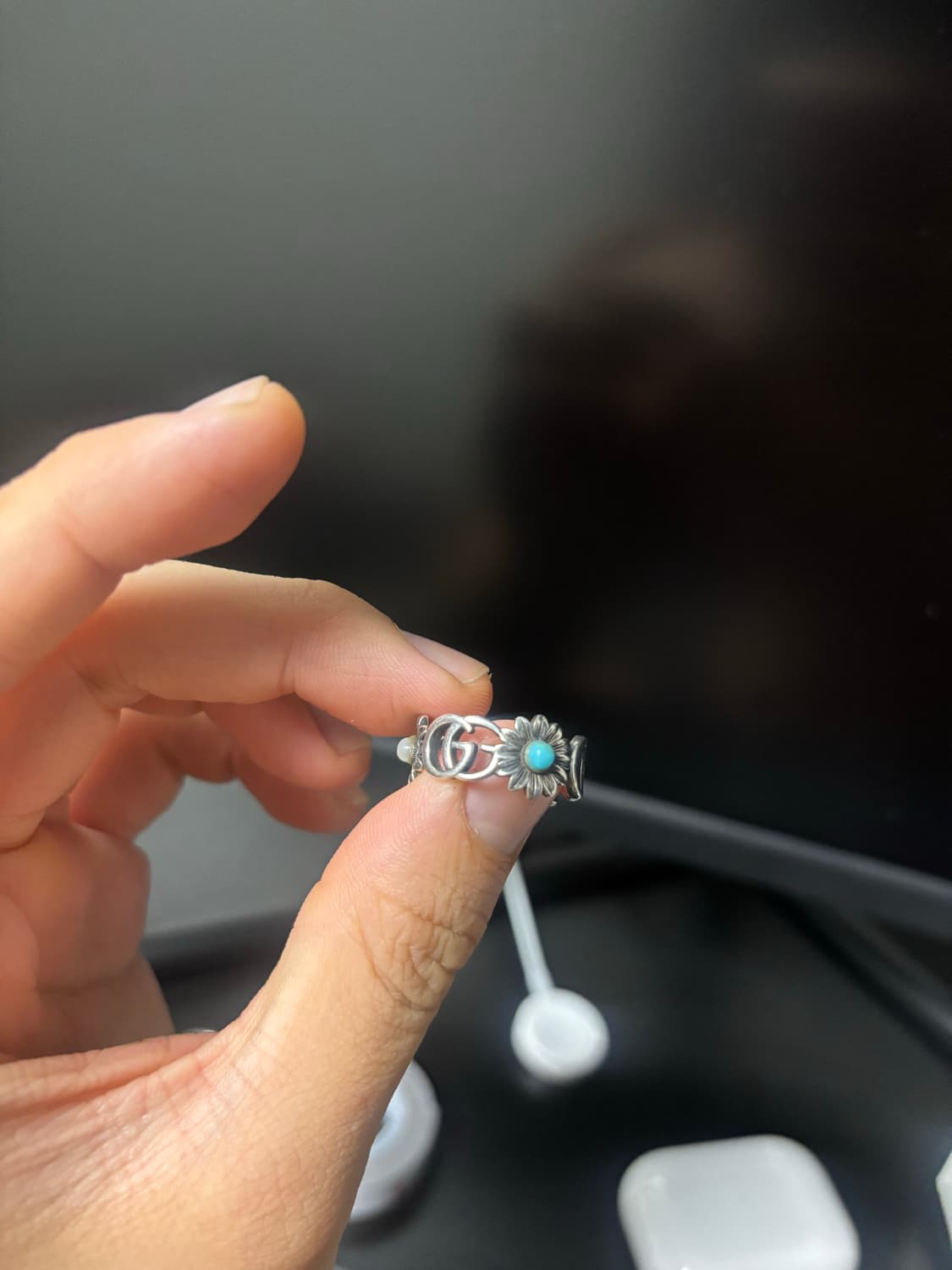 구찌 더블 G 자개반지 플라워링 (18호) 상품이미지2