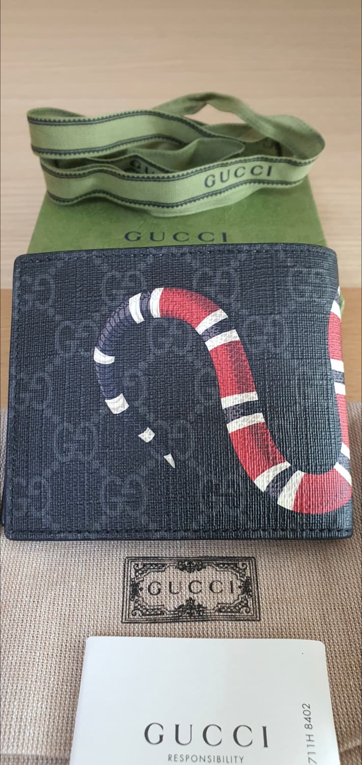 (미사용)구찌 스네이크 반지갑/지갑 새상품급 정품(감정O) 상품이미지3