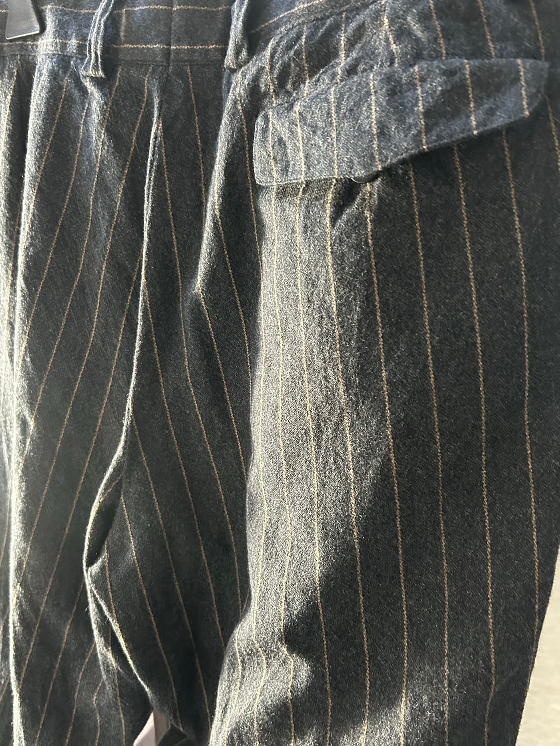 드리스 반 노튼 스트라이프 울 트라우저 상품이미지3