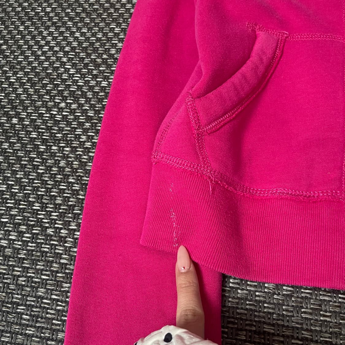 (딱붙핏) 홀리스터 핫핑크 레터링 포인트 후드 집업 XS 상품이미지5