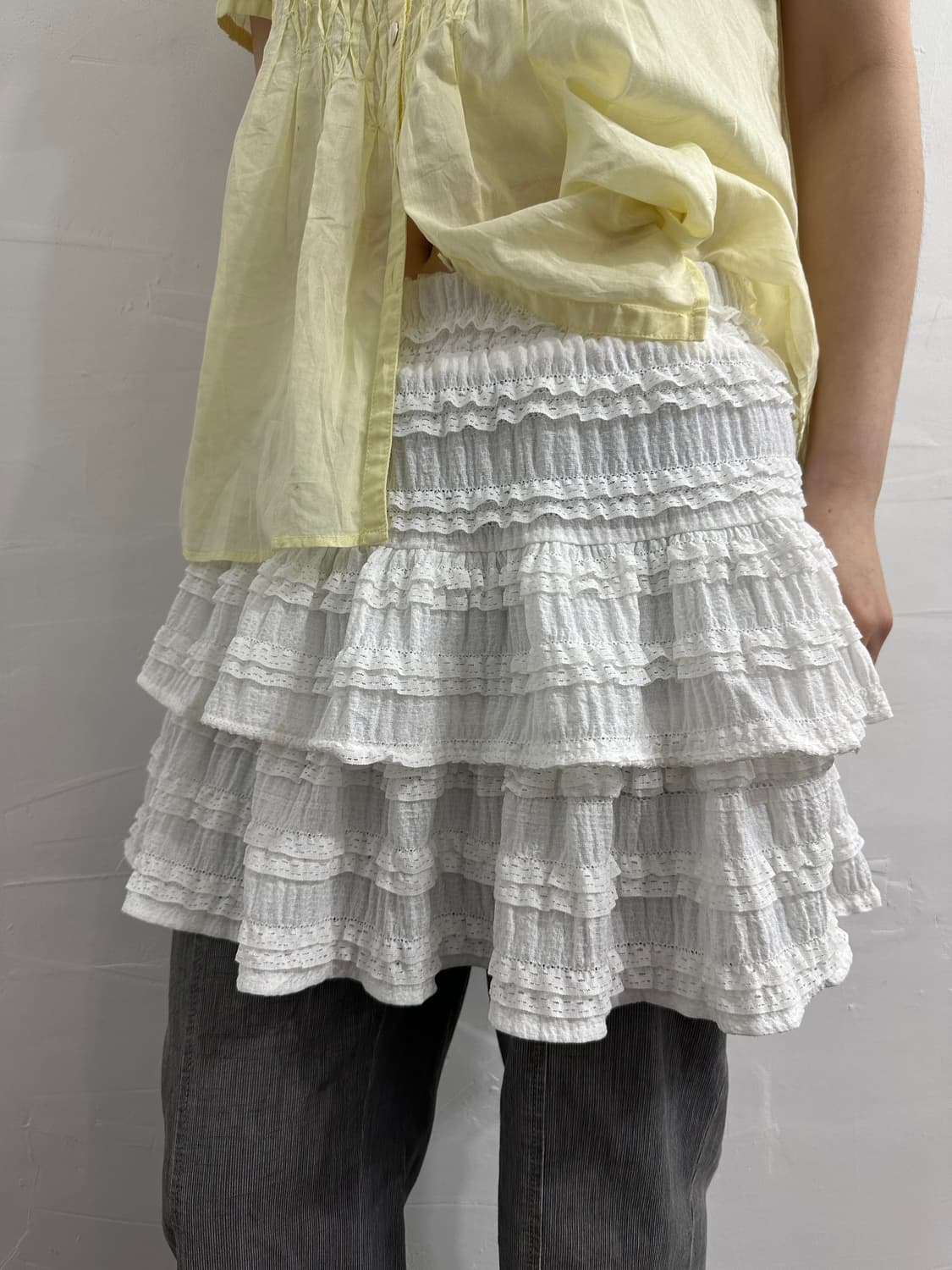 philly white lace mini skirtpants 상품이미지3