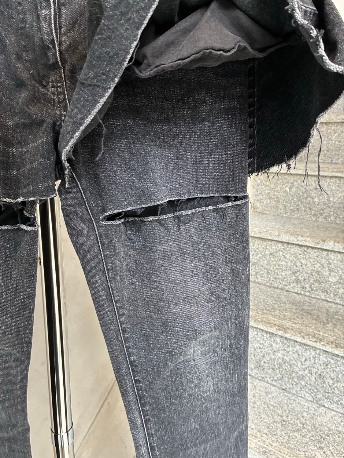 사카이 도킹 데님 팬츠 스커트 상품이미지6