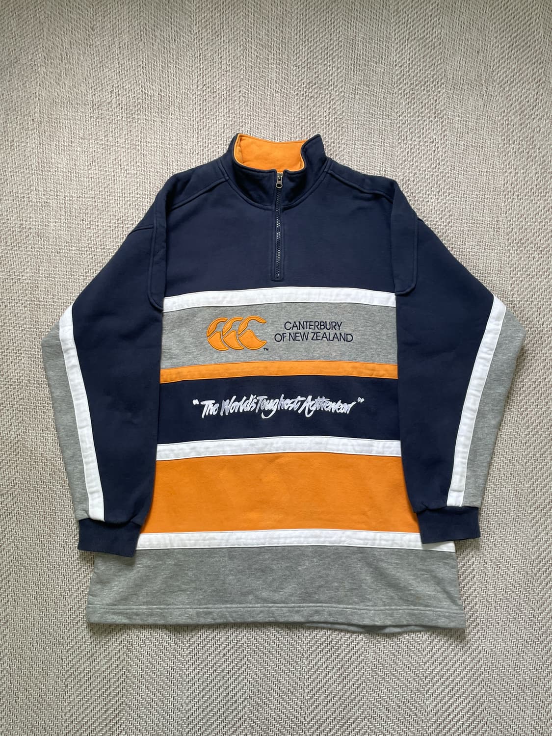 켄터베리 뉴질랜드 럭비 하프 집업스웻  J04142 상품이미지1