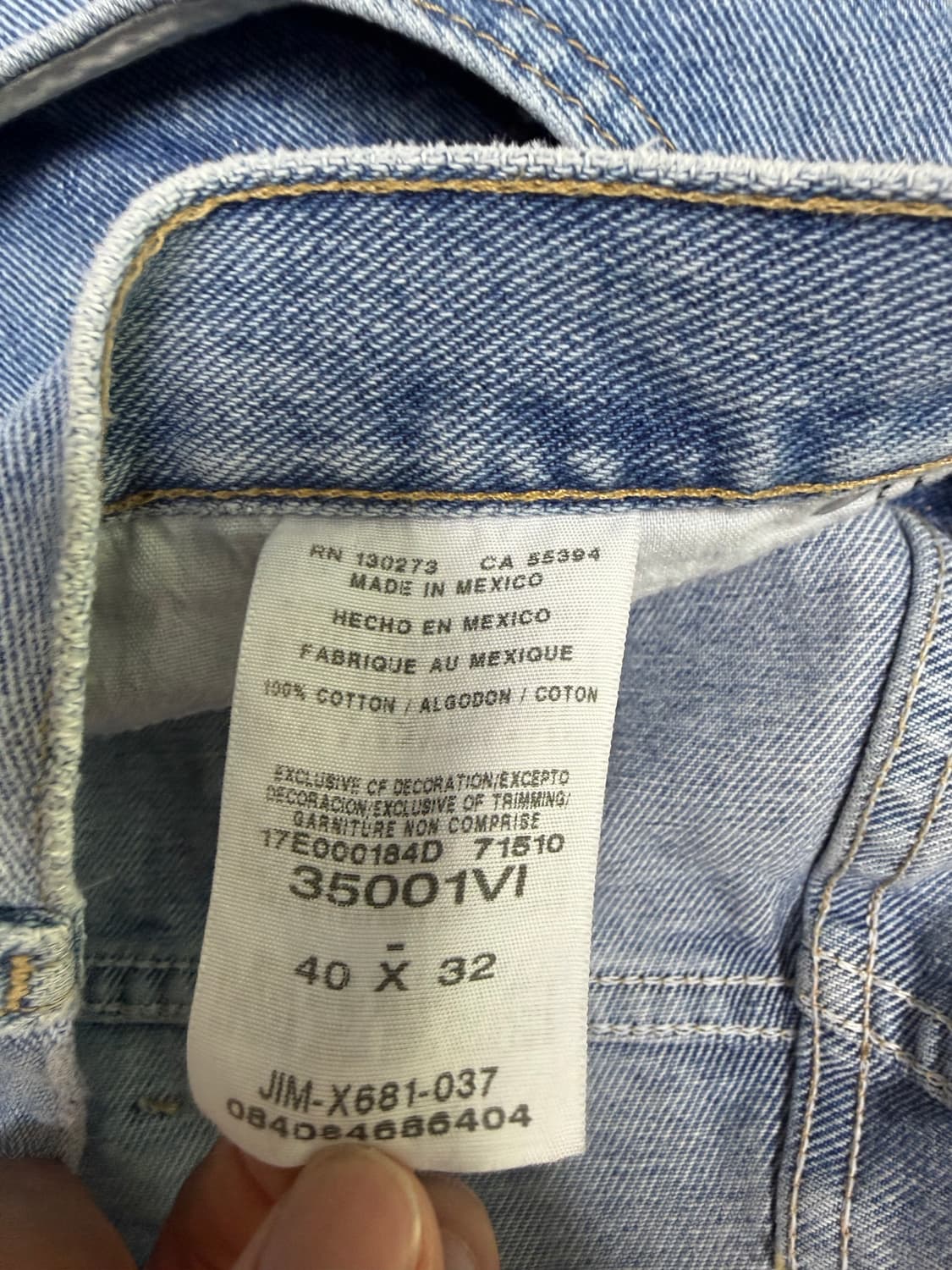 랭글러 연청 데님 40x32 상품이미지4