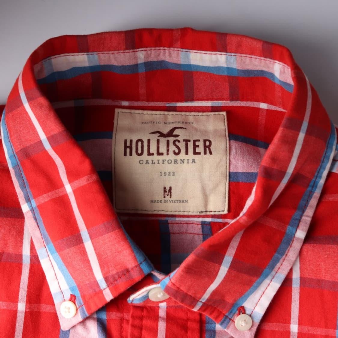 홀리스터 클래식 레드 체크 버튼다운 셔츠 M 상품이미지5