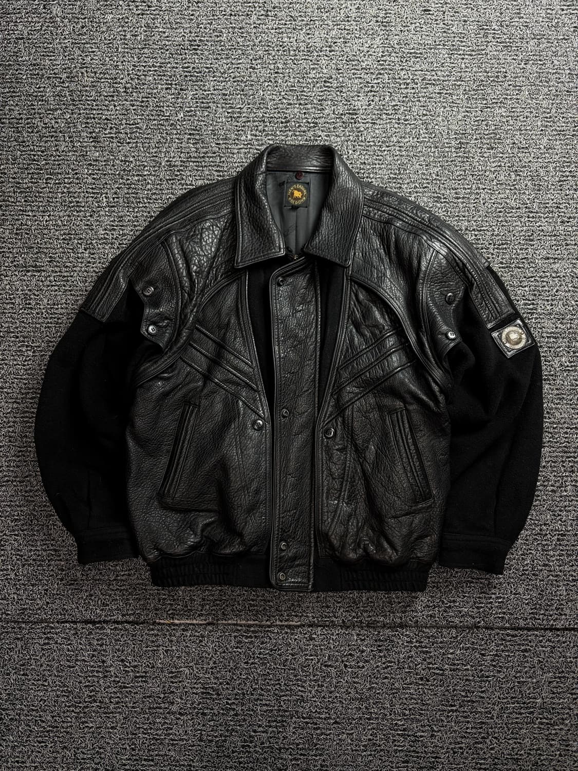 REDOX 빈티지 카우하이드 & 램스킨 절개 디테일 레더 봄버 자켓 14 상품이미지2