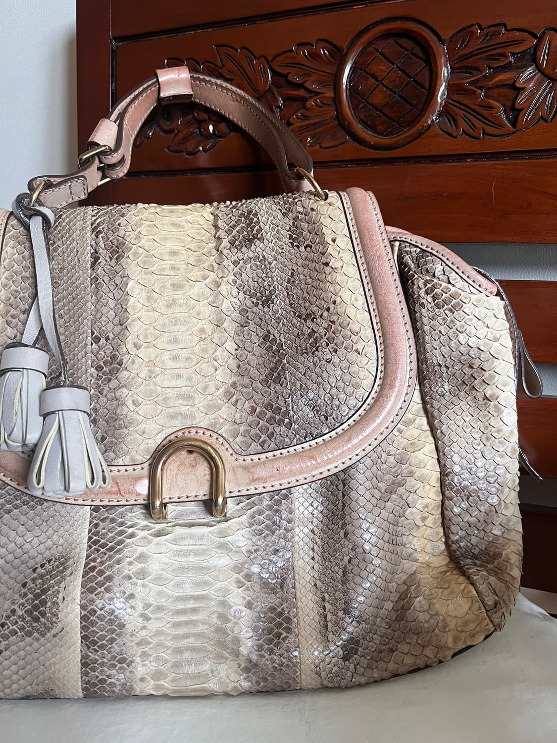 Andrea mabiani Real Anaconda Tassel Bag  상품이미지2