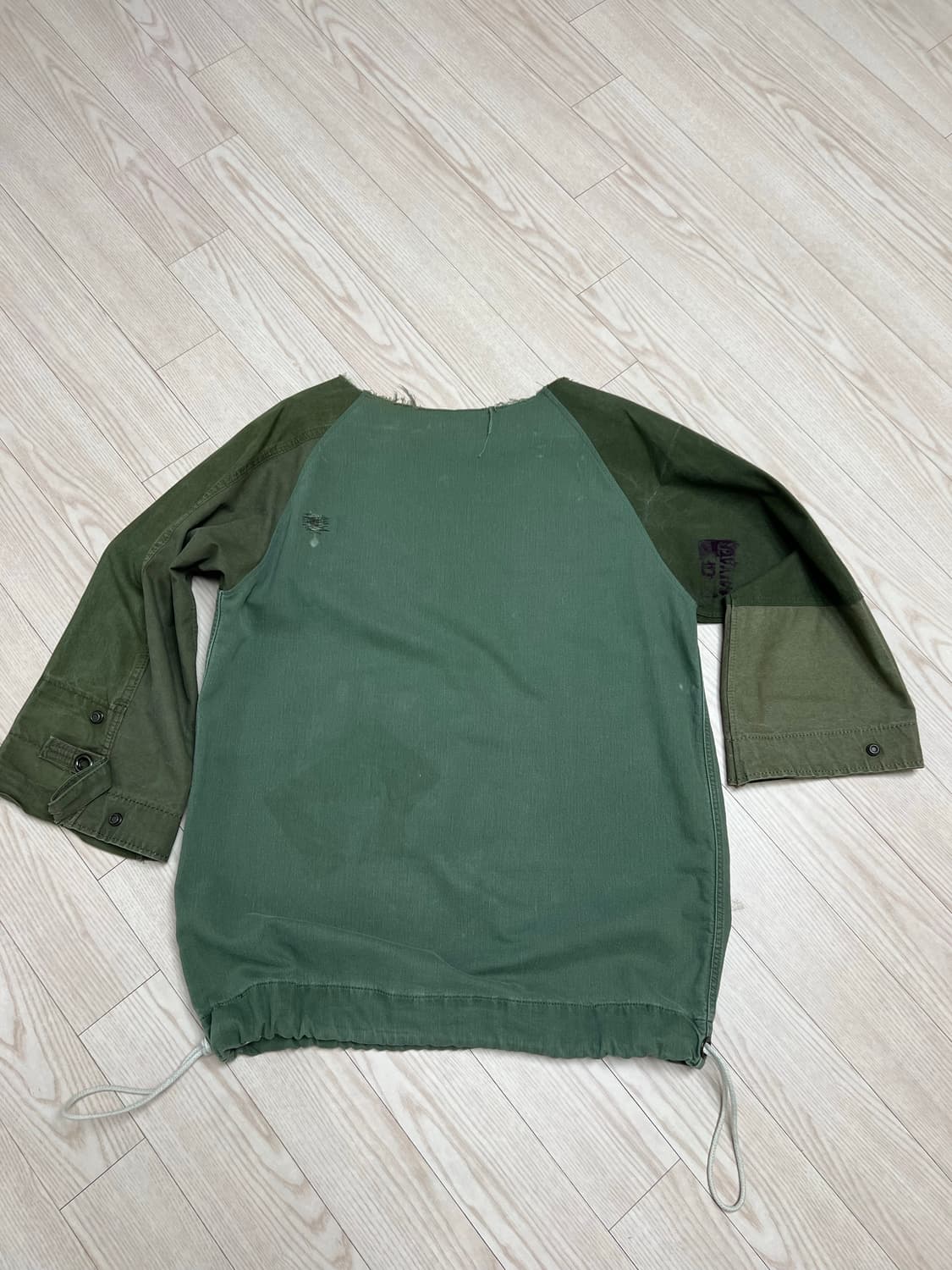 올드파크 / 우븐 패치워크 라운드 아노락 / F 상품이미지2