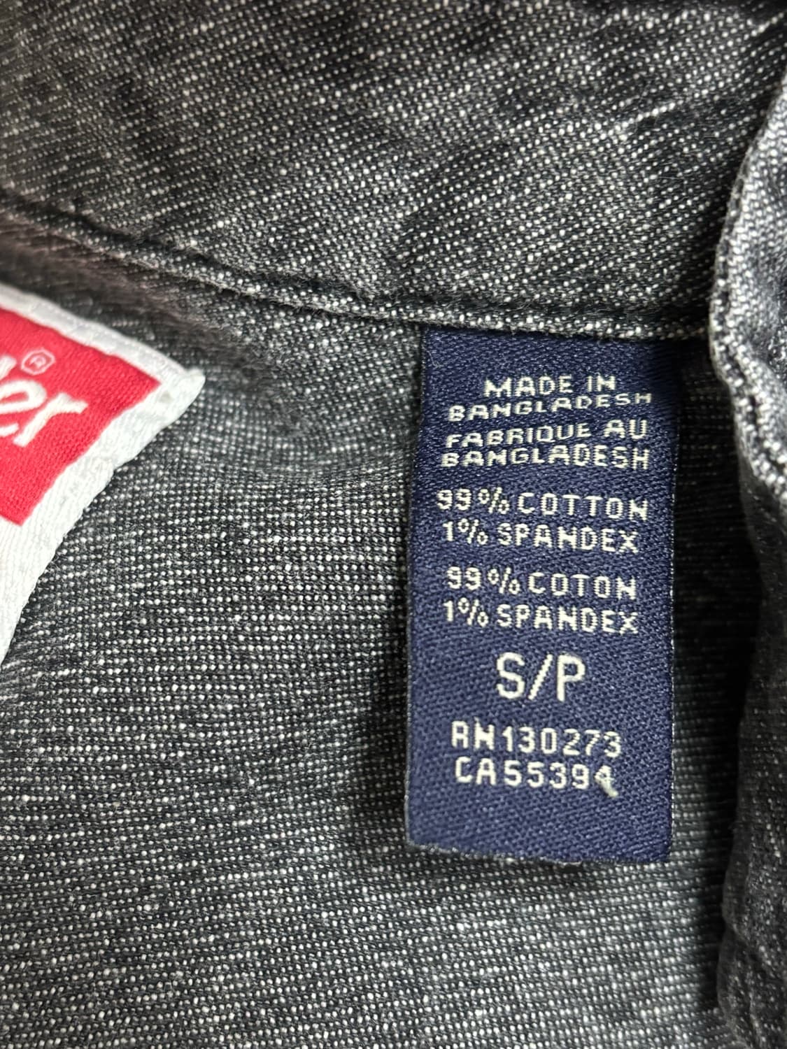 빈티지 랭글러 흑청 데님셔츠 상품이미지5