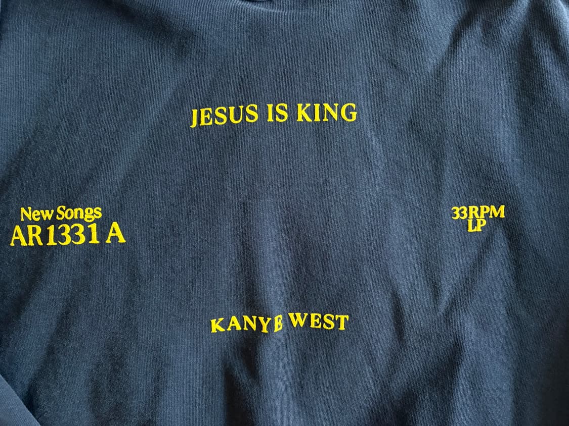 kanye west Jesus is king hoodie navy 상품이미지2