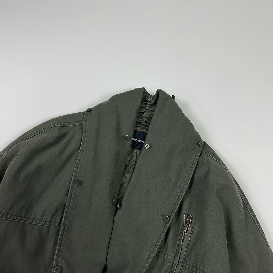 코데즈컴바인 숄카라 누빔 크롭 야상 상품이미지3