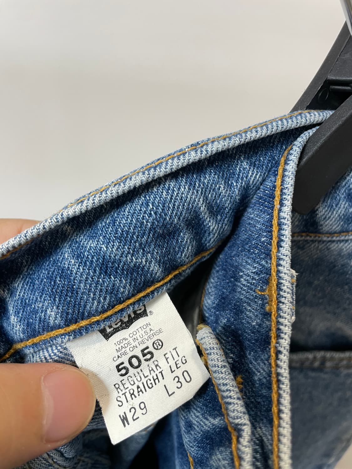 (29) 90s usa 리바이스505 레귤러핏 여성 중청 데님 팬츠 상품이미지6