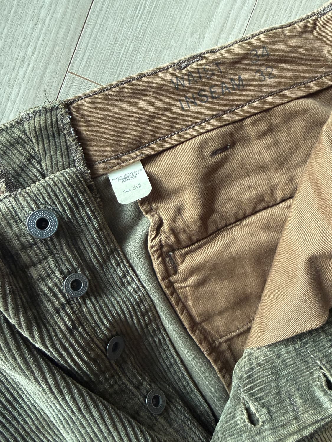 더블알엘 rrl 리페어 코듀로이 필드 팬츠 34/32 상품이미지3