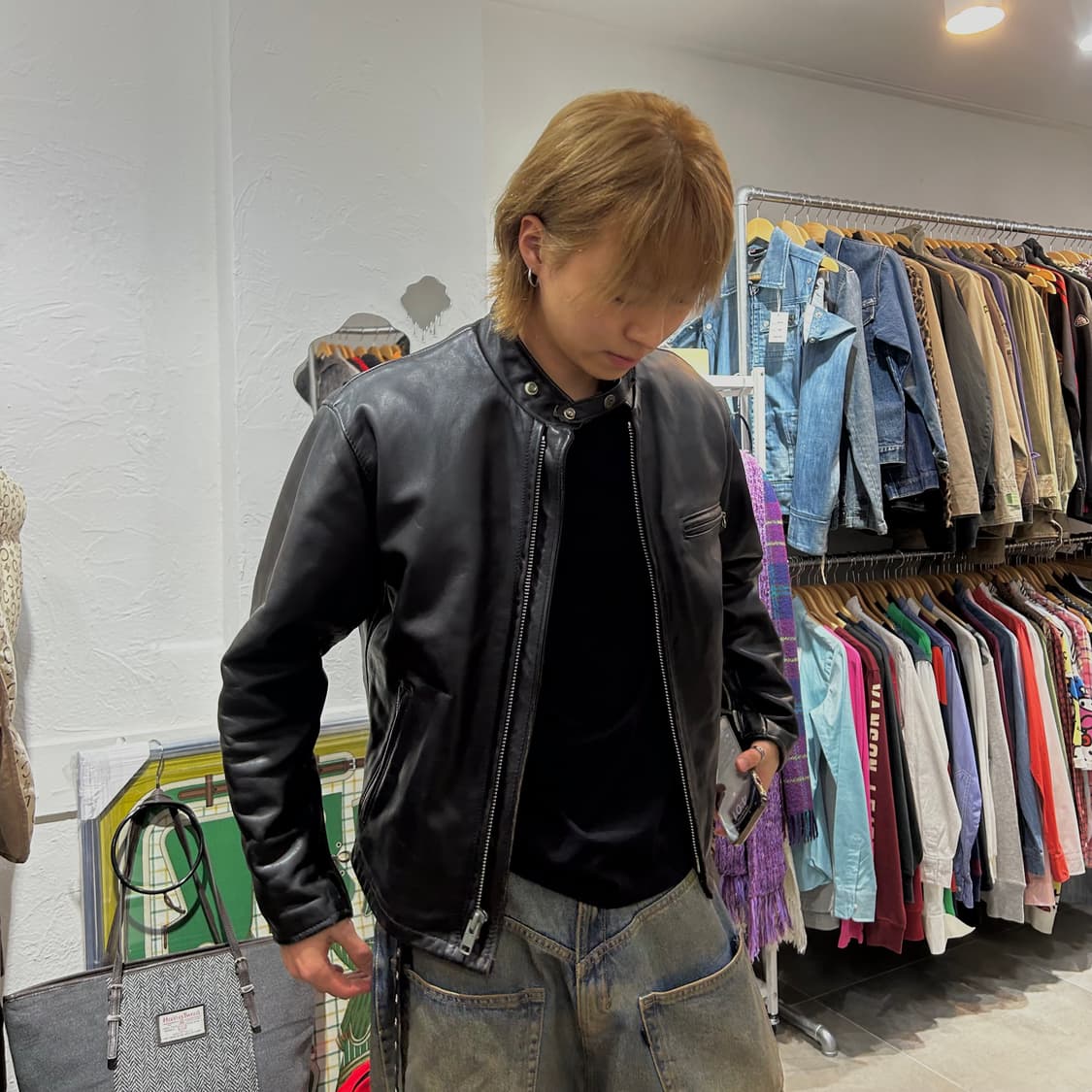 쇼트 schott 가죽 레더 바이커 641자켓 상품이미지7