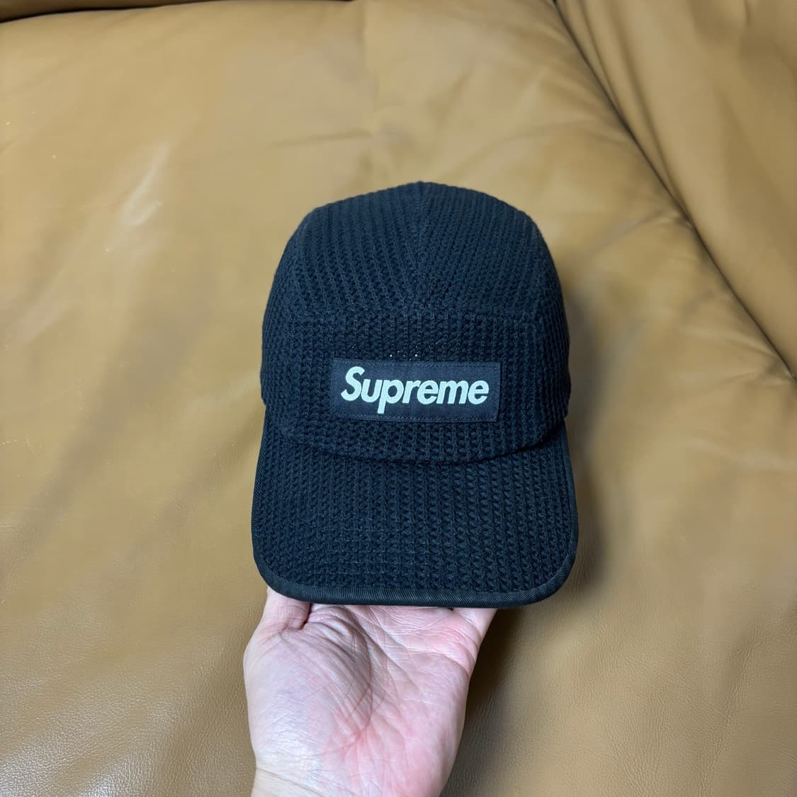 Supreme 슈프림 스트링 메쉬 블랙 캠프캡 모자 Mesh Black 상품이미지2