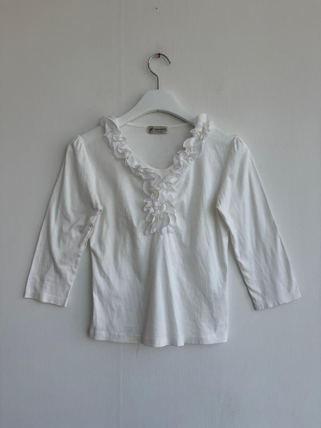 SALE) Aylesbury 로맨틱 러플넥 7부 티셔츠 상품이미지1