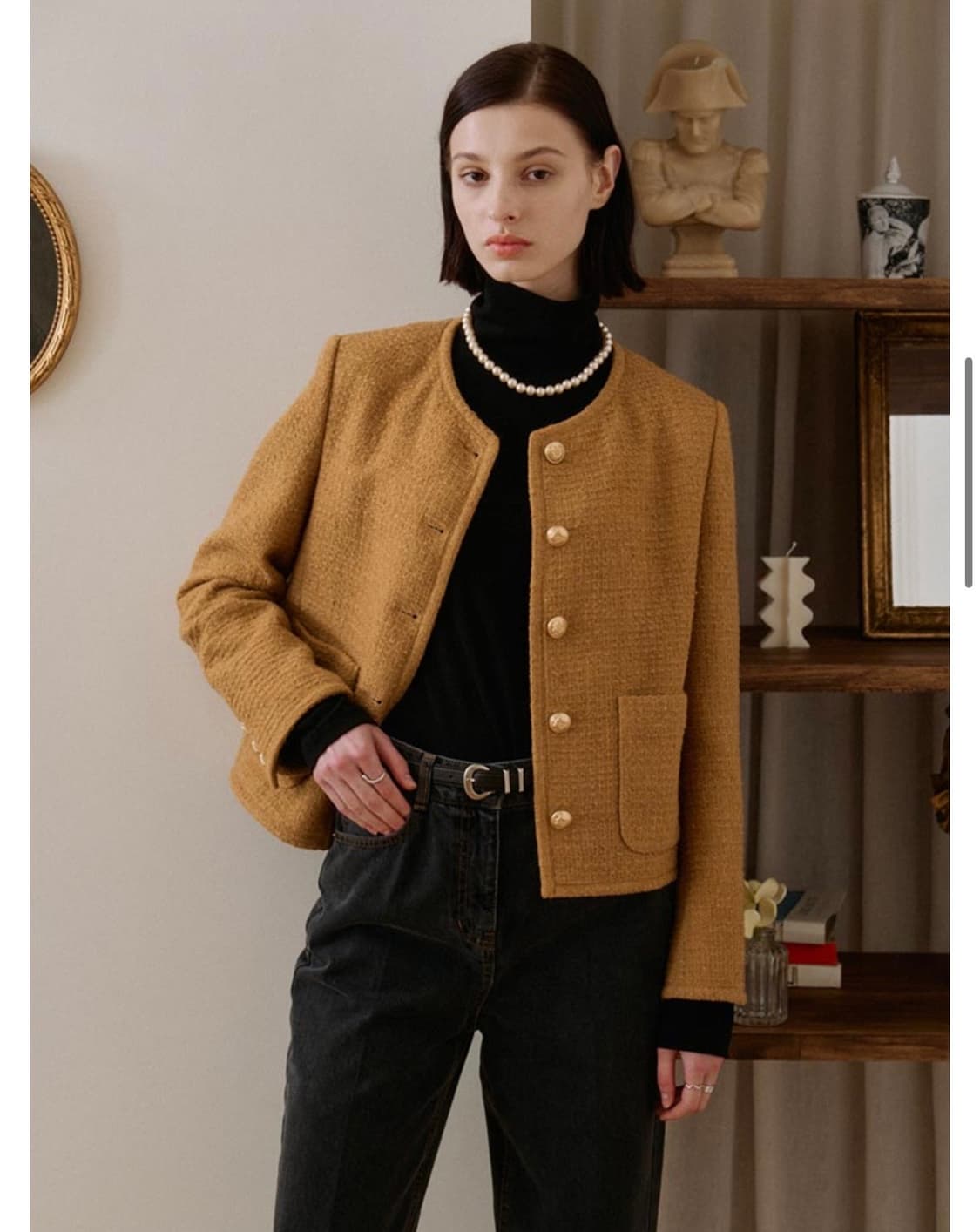 온앤온 트위드자켓 베이지 2(66)사이즈 상품이미지10