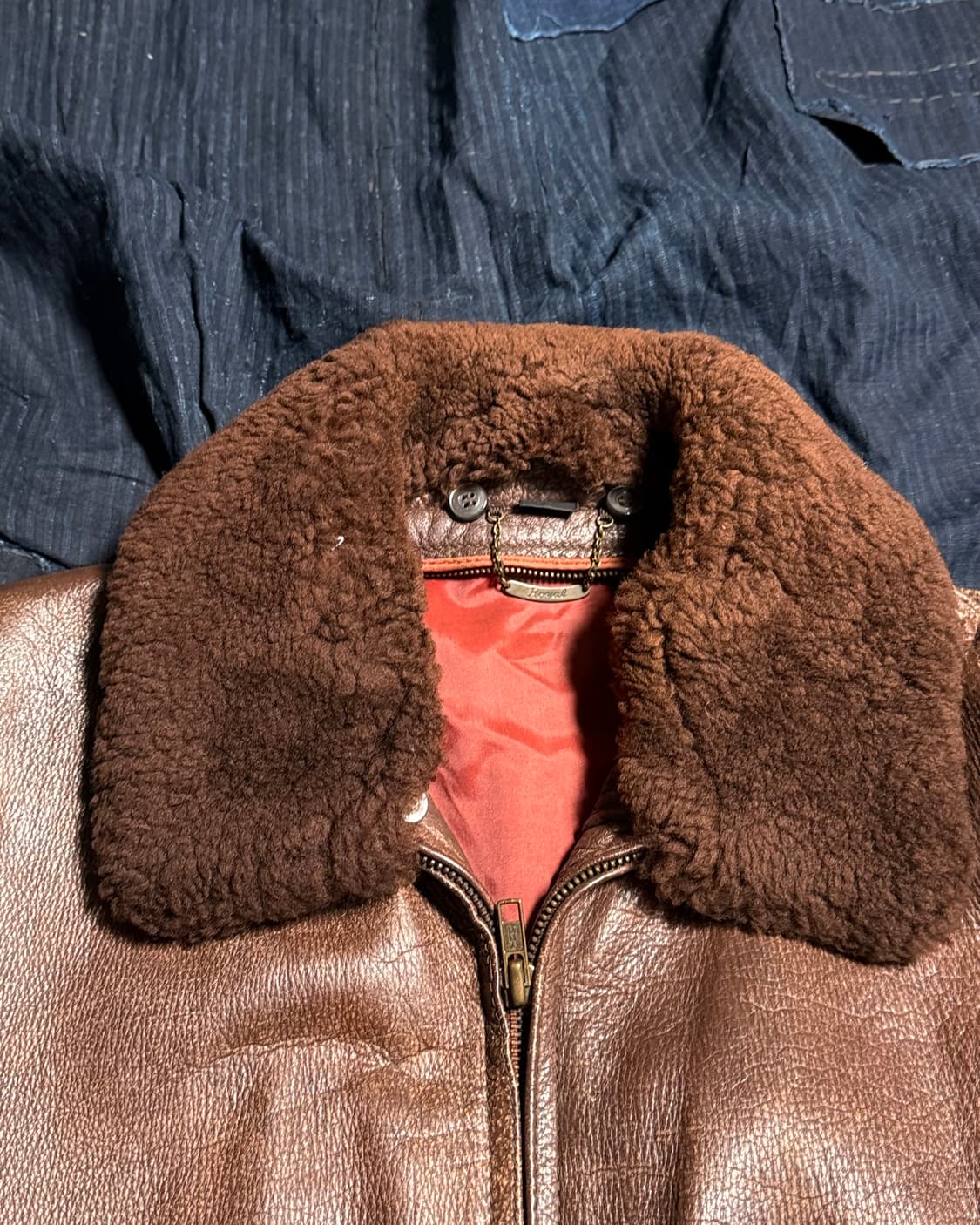 80‘s 로얄 레더 코트 by 코토누키 G-1 플라이트 자켓 L 상품이미지2